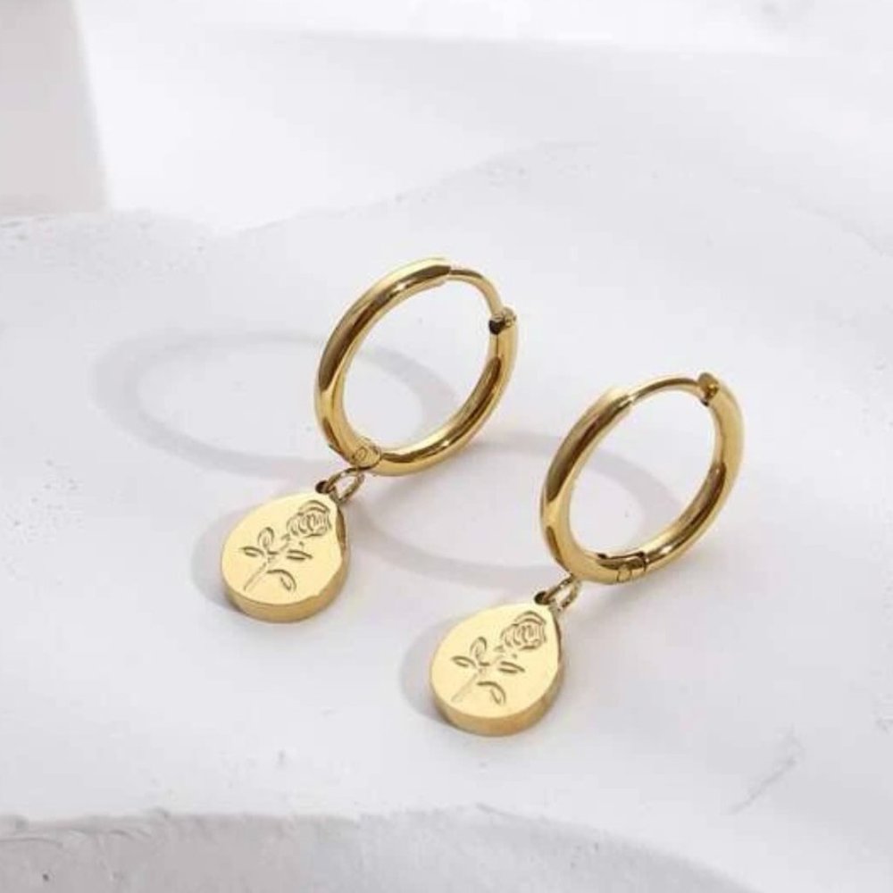 18K Gold Plated Water-drop Earrings